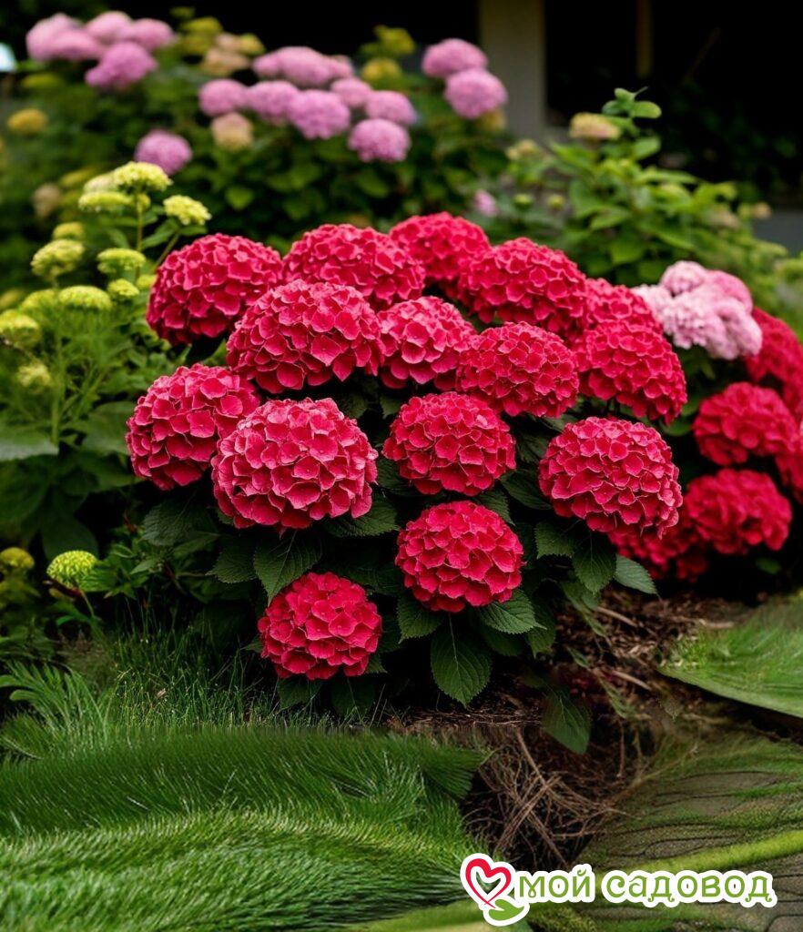 Гортензия крупнолистная Ред Барон ЗКС